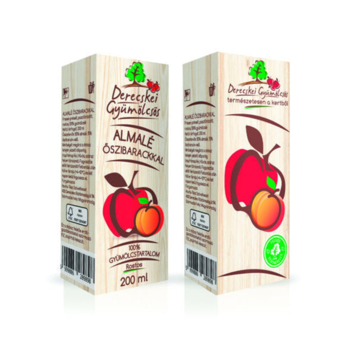 Alma-barack 100% szívószálas 0,2l