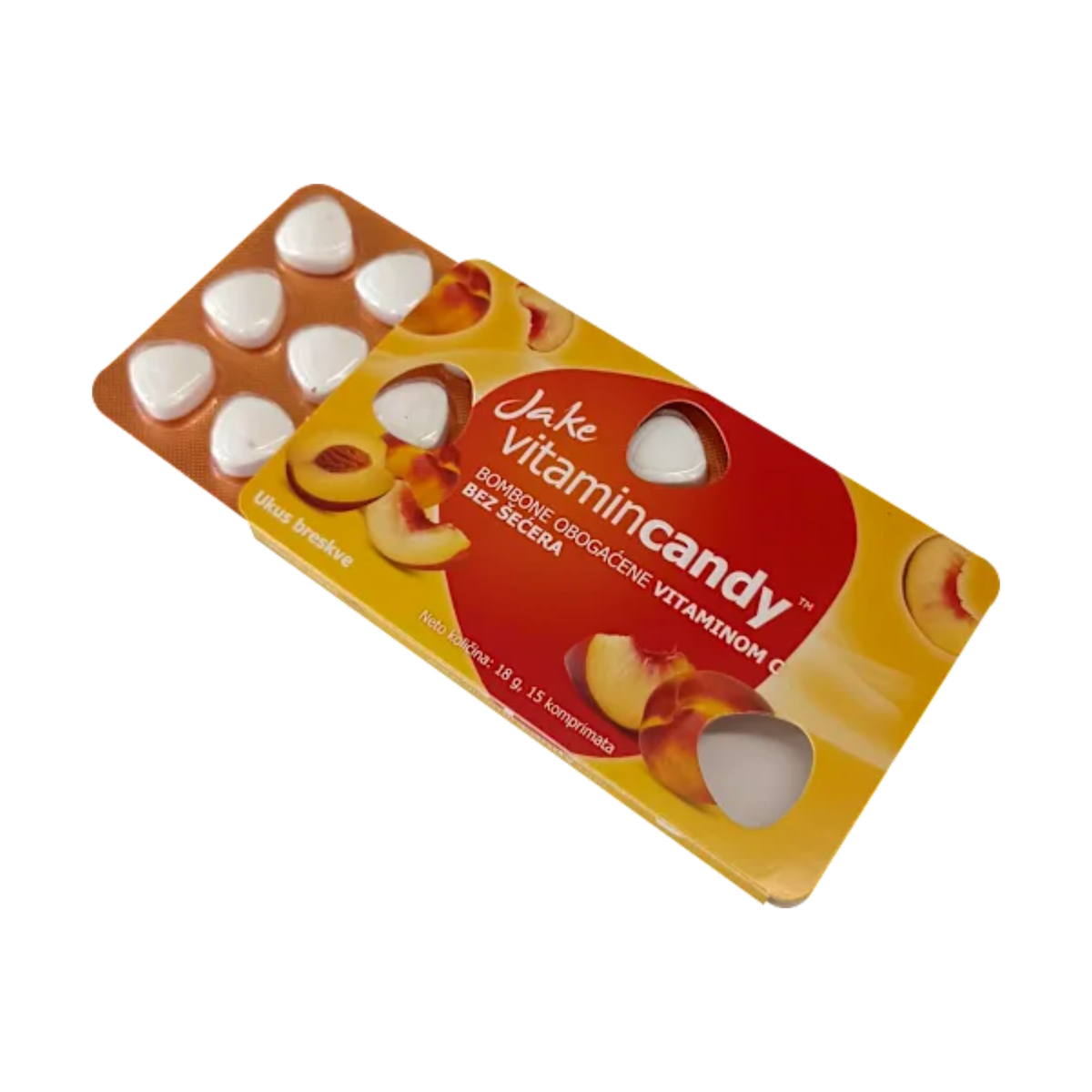 Jake Vitamincandy - Őszibarack ízű cukorka 18g