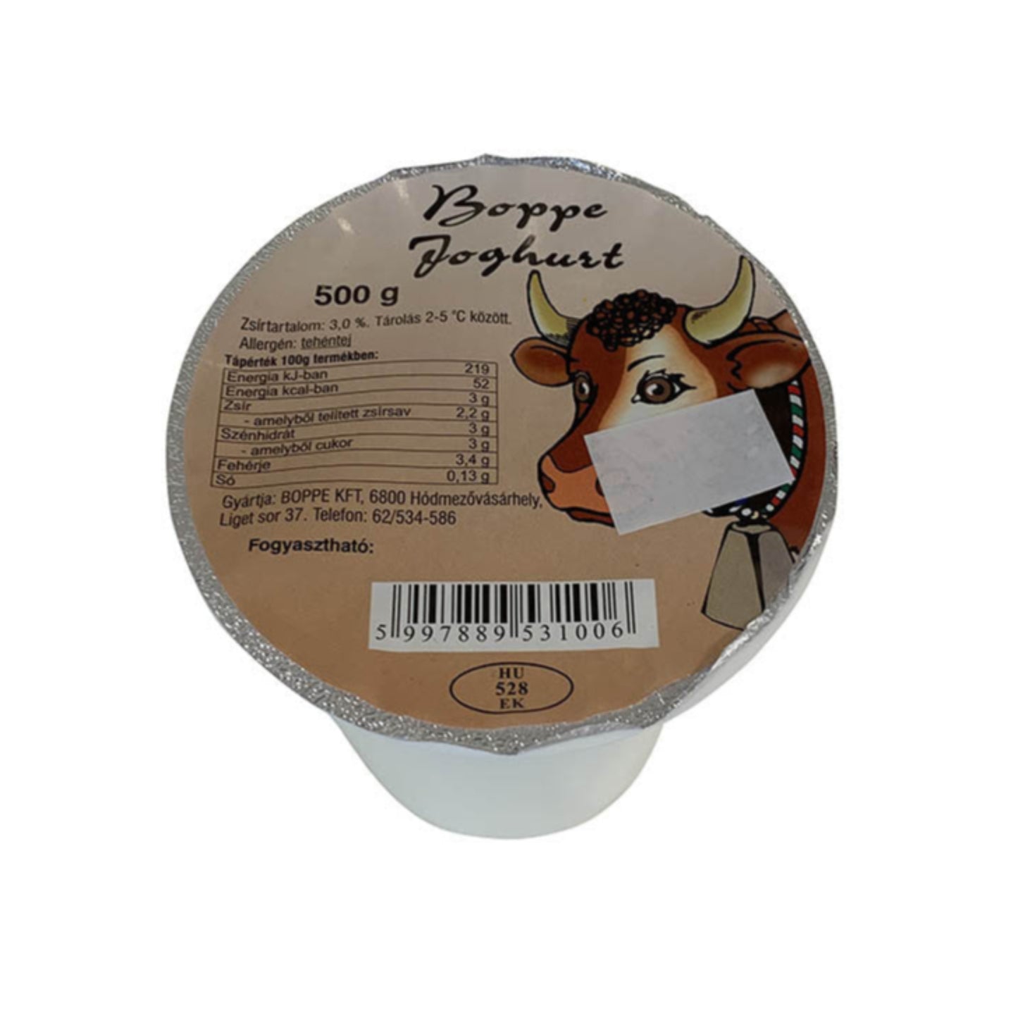 Boppe natúr joghurt 0,5l