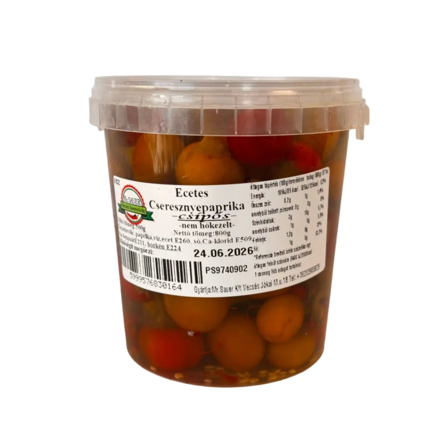 Ecetes cseresznyepaprika csípős 500g