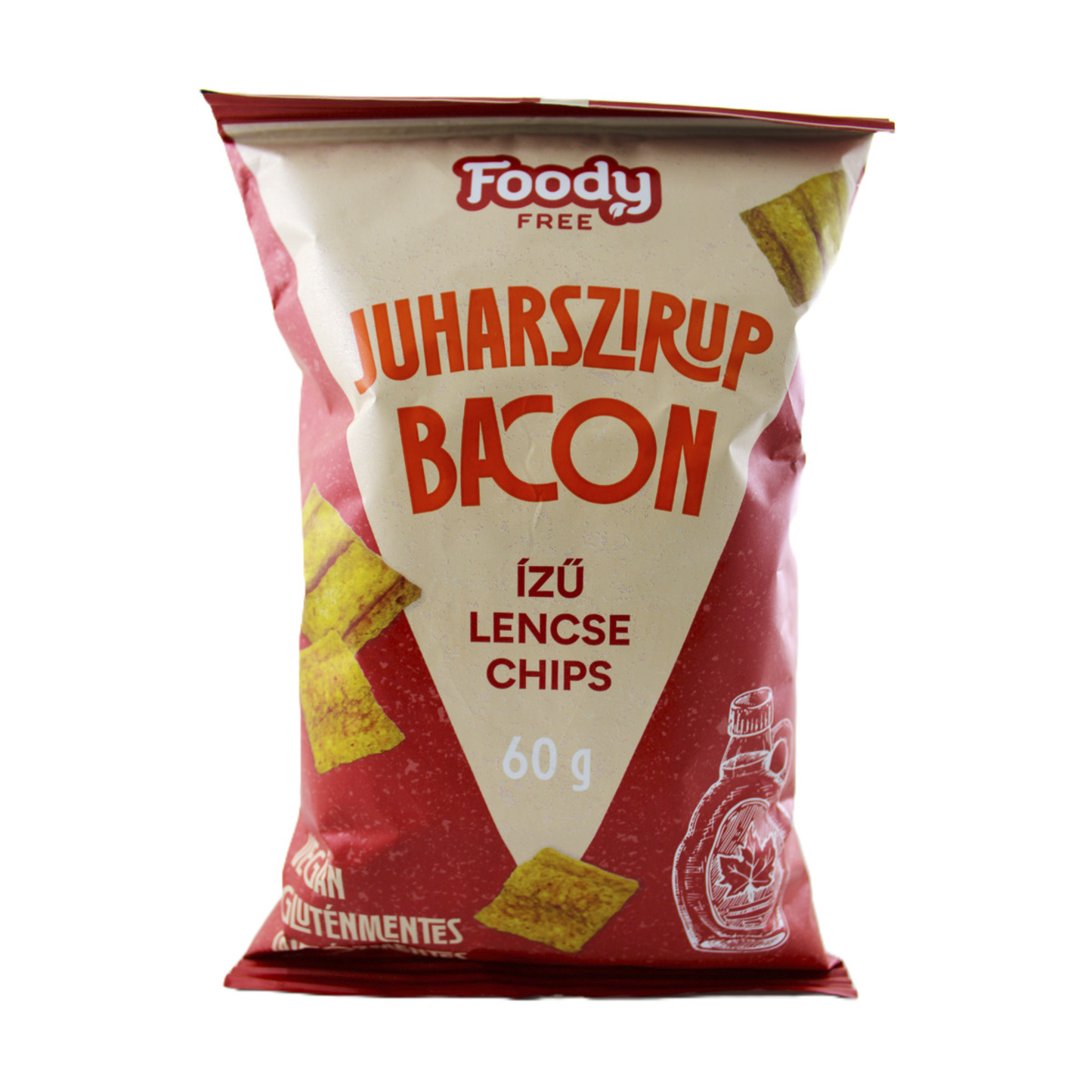 Foody free intense lencsechips juharszirup-bacon ízű 60g