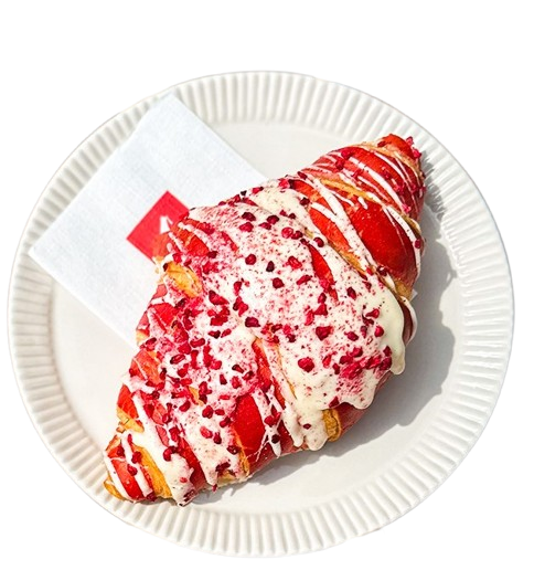 Málnás-vaníliás croissant