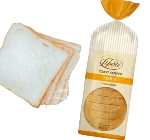 Lipóti fehér toast kenyér 400g