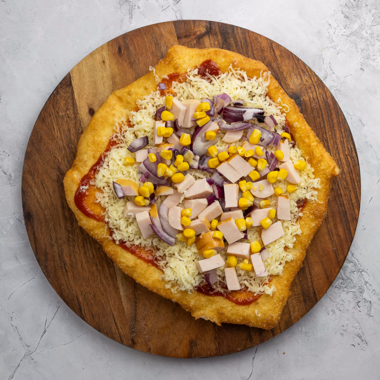 Pizzás lángos