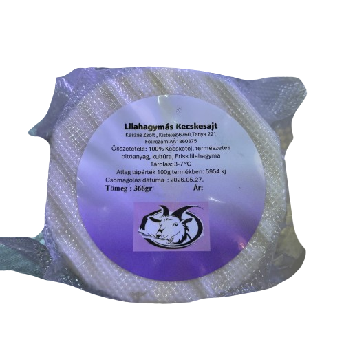 Lilahagymás kecskesajt (1db ~350g)